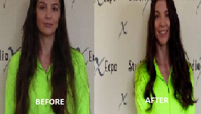 Dolce Cooke makeover before and after photos.