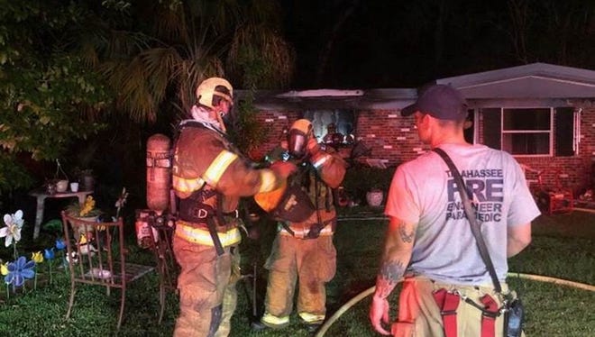 Tallahassee firefighters respond to a blaze on Abbiegail Drive.