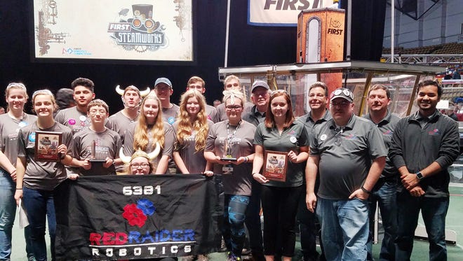 RedRaider Robotics built a robot and pitted it against dozens of others over the weekend in FIRST Robotics Wisconsin Regional matches, March 22 to March 25, at the Panther Arena in Milwauke.