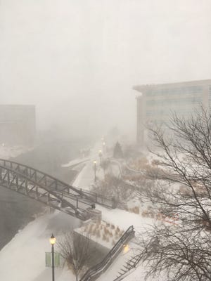 Sioux Falls snowstorm, April 14, 2018.
