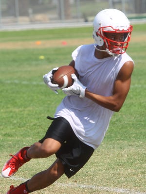 The Palm Springs High School varsity football team practices at home in preparation for its 2016-2017 DVL season.