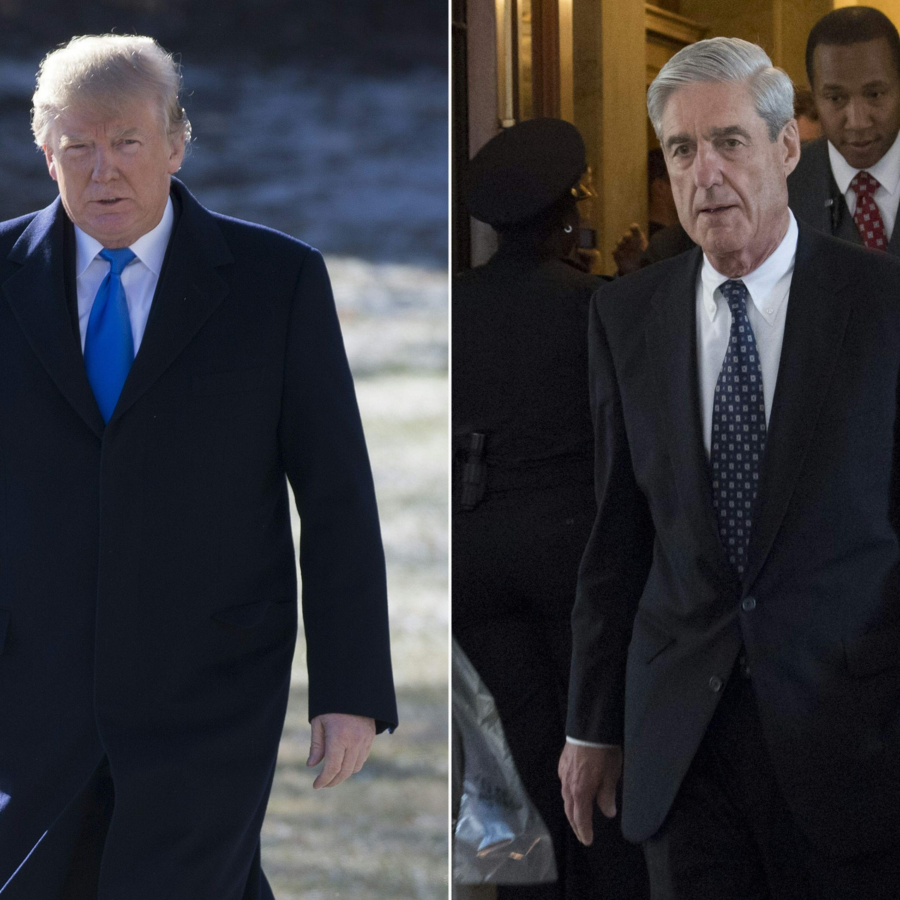President Donald Trump and Russia special counsel Robert Mueller
