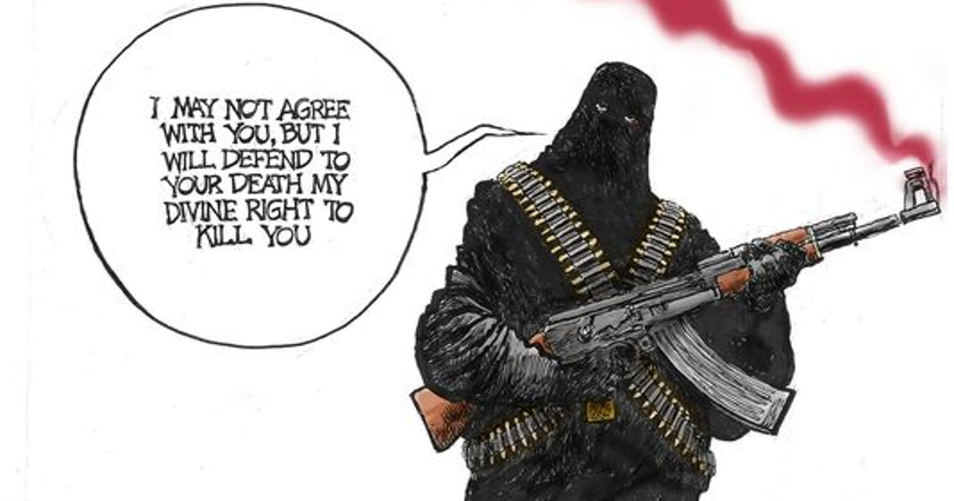 Say Islam is violent and jihadis will kill you