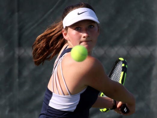 Brookfield East's Emily Horneffer plays first singles