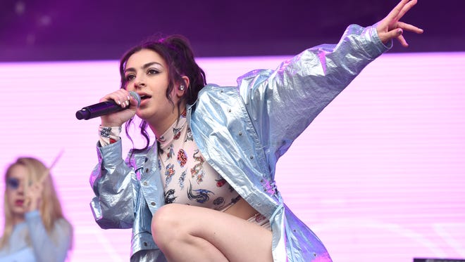 Charli XCX performing onstage during Governors Ball Music Festival on June 2, 2017 in New York.