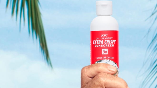 KFC handed out 3,000 bottles of fried-chicken scented sunscreen