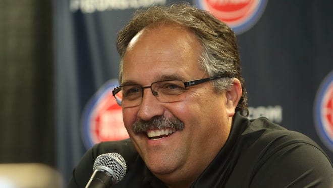 Pistons head coach Stan Van Gundy talked with reporters about the upcoming season Sept. 25, 2017 at the Palace in Auburn Hills.