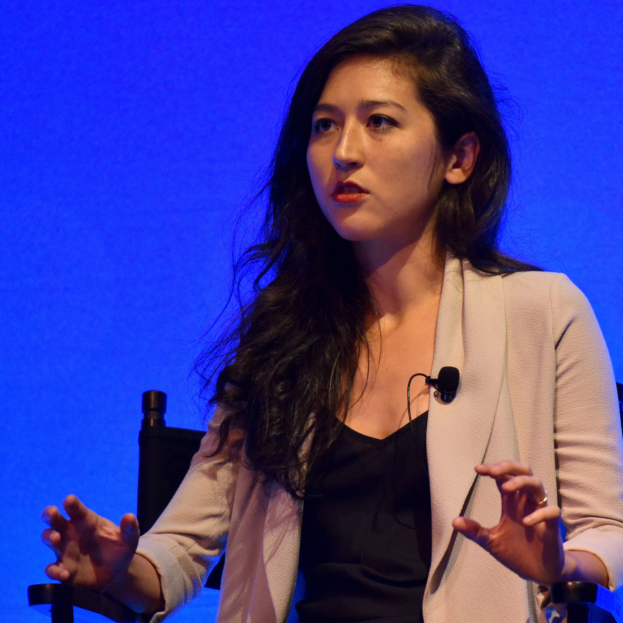 NEW YORK, NY - OCTOBER 01:  ESPN senior writer of ESPN.com and ESPN The Magazine Mina Kimes speaks onstage at the ESPN Features: The Intersection of Storytelling and Culture panel presented by ESPN during Advertising Week 2015 AWXII at the Liberty Theater on October 1, 2015 in New York City.  (Photo by Grant Lamos IV/Getty Images for AWXII)