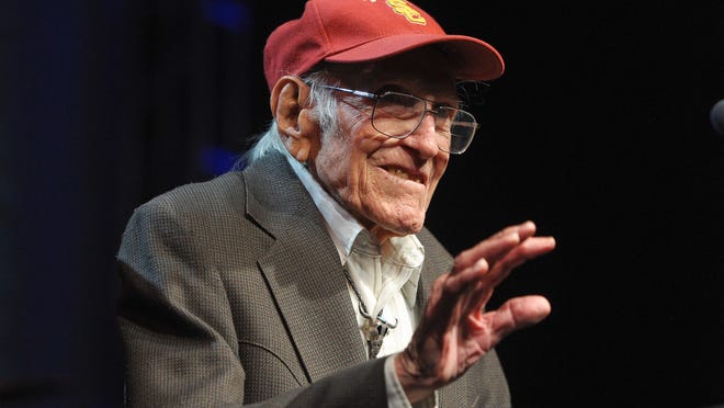 
Louis Zamperini, shown in 2011, competed in the 1936 Berlin Olympics.
