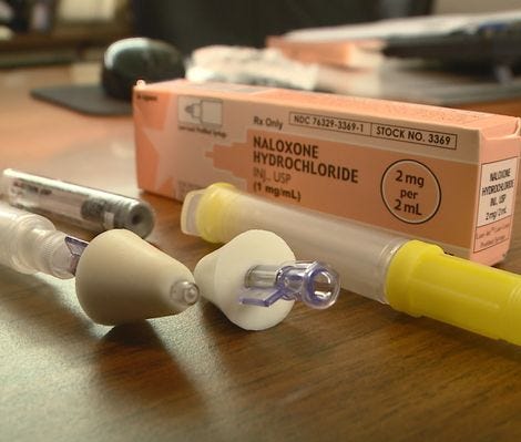 Naloxone, commonly known as Narcan, is a nasal spray used to reverse the effects of opiate overdoses.