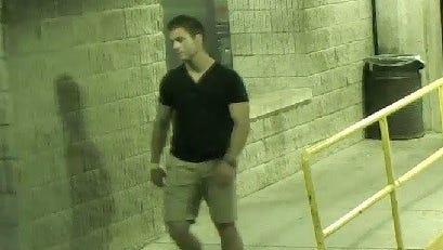 Iowa City police are looking for help in identifying this man, who is accused of burglarizing a car then setting it on fire on Aug. 2, 2017.