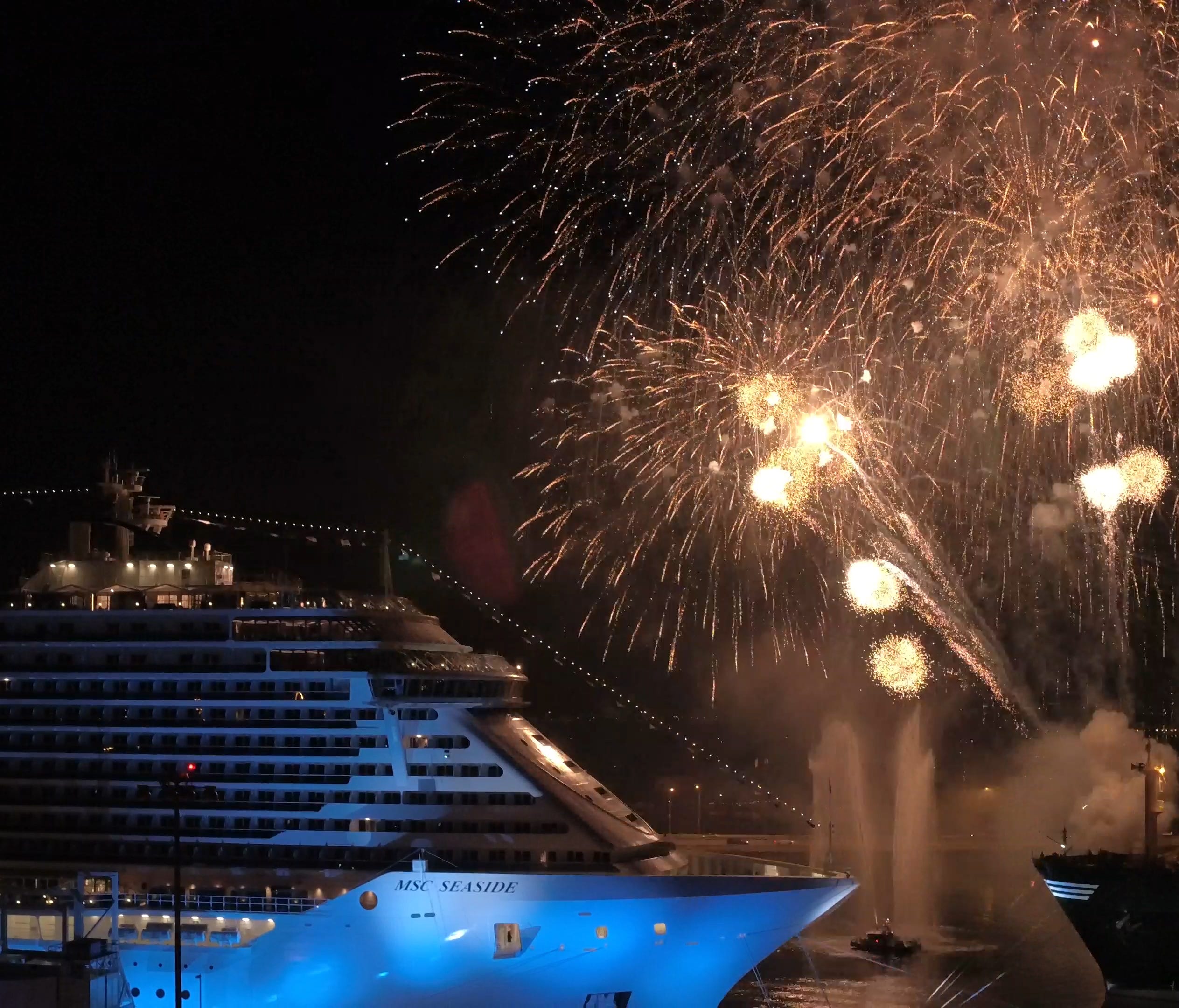 The MSC Seaside is christened in Miami.