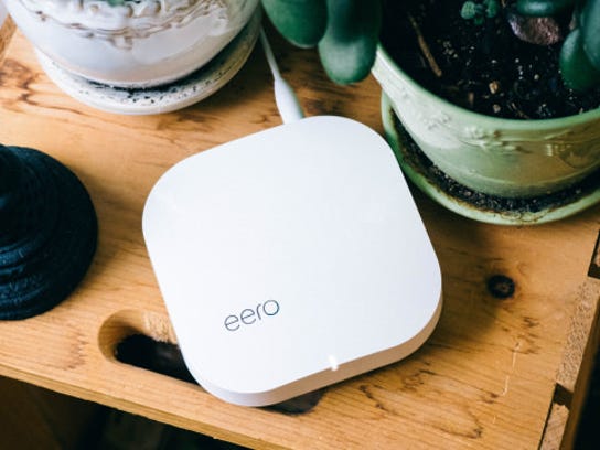Eero is one of several mesh router systems that people will be setting up this holiday.