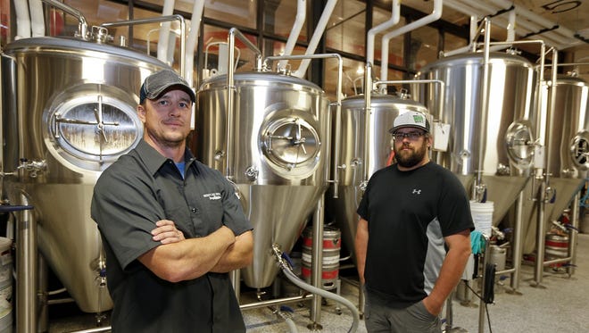 Casey Kingsland, left, and Seth Swingley co-own Mighty Mo Brewing Company, home of the Charity Sing-Off taking place in February.