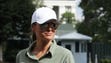 First lady Melania Trump was still in her casual hurricane-zone