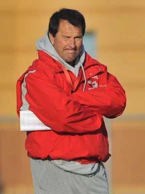 Fishers High School football head coach Rick Wimmer  at practice Wednesday November 7, 2012.   Joe Vitti / The Star