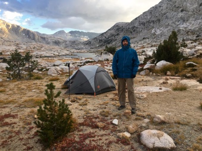 Camping at 10,966 feet in Evolution Valley I was glad