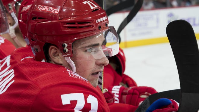 Detroit center Dylan Larkin has 15 goals and 47 assists in 81 games this season.