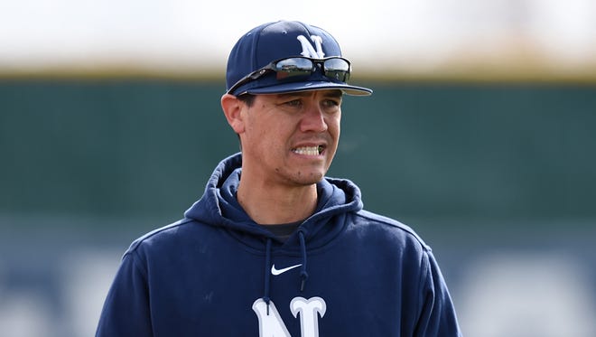 Nevada baseball head coach T.J. Bruce and the Wolf Pack take on the Reno Aces on Tuesday.
