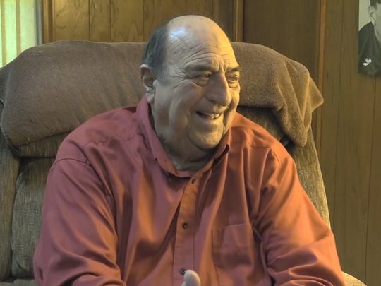 Gene Bacque is interviewed at his home in Lafayette,