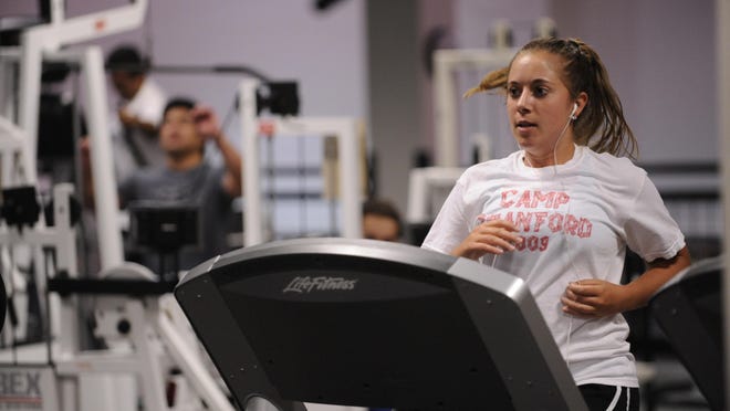 Molly Havard, 21, runs in The Lifestyle Center.