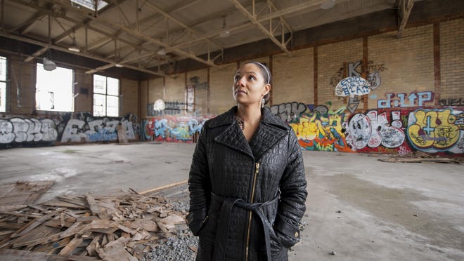 Detroit City Councilwoman Mary Sheffield stands in the former Brewster-Wheeler Recreation Center, slated for demolition but given new life as part of a $37 million future development.
