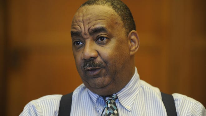 Detroit mayoral candidate Fred Durhal Jr. speaks to the Detroit News editorial board on Thursday July 18, 2013.