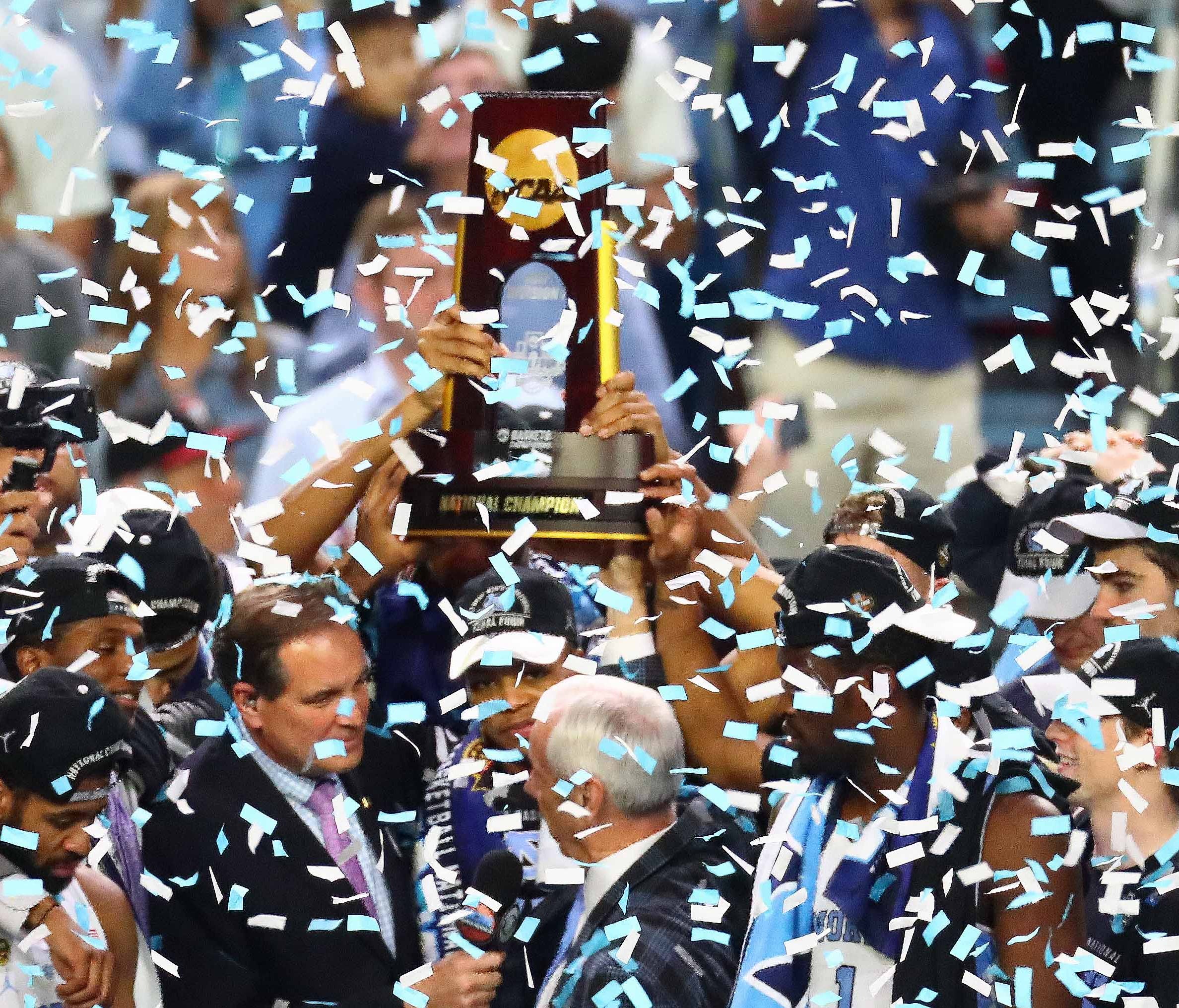 The confetti falls at the 2017 Final Four.