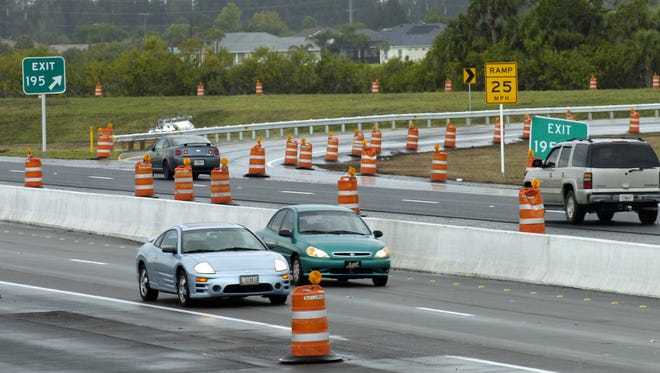 Traffic flows down Interstate 95 near Exit 195 in Rockledge.