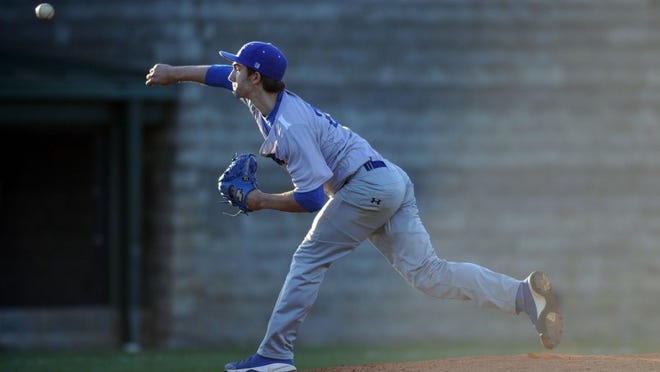 Christian Academy of Knoxville's Spencer Strider throws a pitch during a game against Webb on Tuesday, April 5, 2016. Christian Academy of Knoxville beat Webb, 7-3. (CAITIE MCMEKIN/NEWS SENTINEL)
