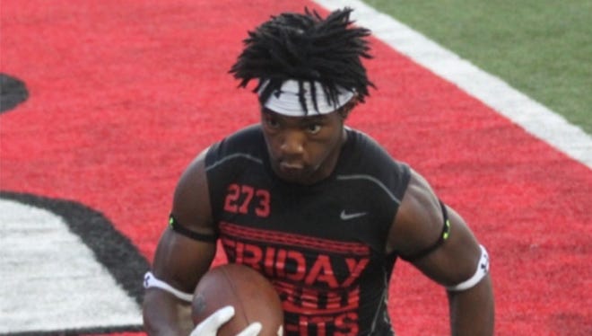 Egg Harbor City (N.J.) wide receiver Ahmir Mitchell works out at Ohio State.