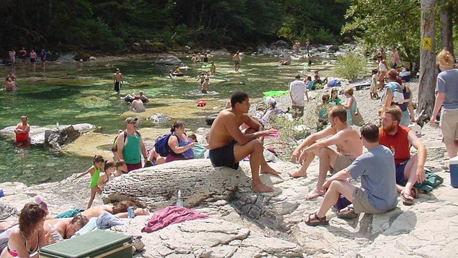 Three Pools is a popular day use and swimming area that attracts more than 15,000 visitors each year.
