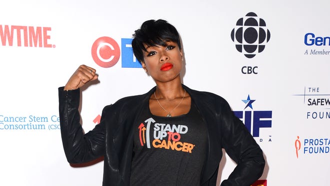 Jennifer Hudson arrives at the 4th Annual Stand Up 2 Cancer Live Benefit at The Dolby Theatre on Friday in Los Angeles.