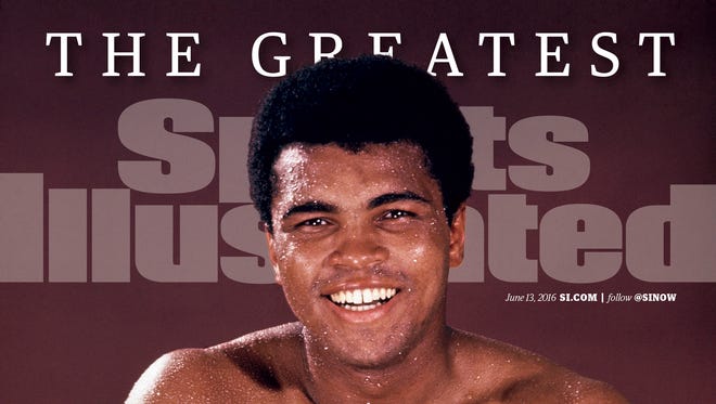 This image provided by Sports Illustrated on Saturday, June 4, 2016 shows the newest Sports Illustrated Cover Tribute to Muhammad Ali.  The portrait was shot by Neil Leifer while Ali trained at 5th Street Gym in Miami Beach on Oct. 9, 1970. This will be the June 13 issue cover on stands June 8. Ali, the magnificent heavyweight champion whose fast fists and irrepressible personality transcended sports and captivated the world, has died according to a statement released by his family Friday, June 3. He was 74. (Sports Illustrated via AP) 