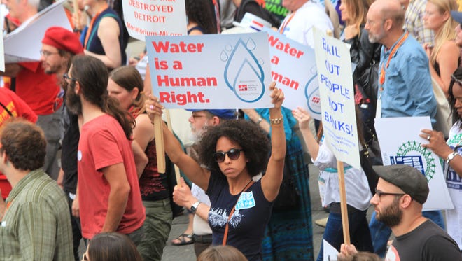Hundreds marched and rallied this month for a moratorium on Detroit water shutoffs.