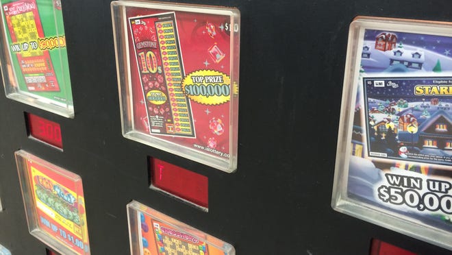 Vending machines dispense a variety of Iowa Lottery scratch ticket games at retail outlets.