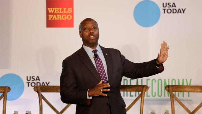 South Carolina Sen. Tim Scott is pictured during South Carolina and the Real Economy event, presented by Wells Fargo and USA TODAY.