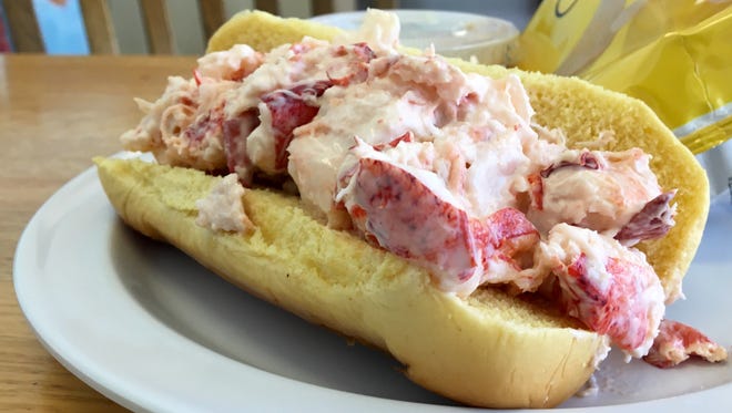 An 8-ounce lobster roll from Doug's Seafood in Bonita Springs,
