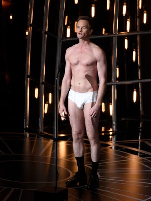 Neil Patrick Harris in his undies at the 87th annual Academy Awards at the Dolby Theatre.
