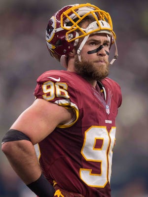 Former Louisiana Tech standout and current Washington Redskin Houston Bates (96) had 10 tackles during his rookie year as primarily a special teams player.