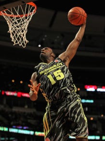 Shabazz Muhammad goes up for a dunk during the 2012 McDonald's All American Game.