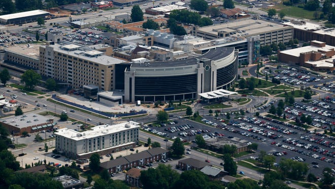 Mercy Hospital from the air on Friday, June 9, 2018.