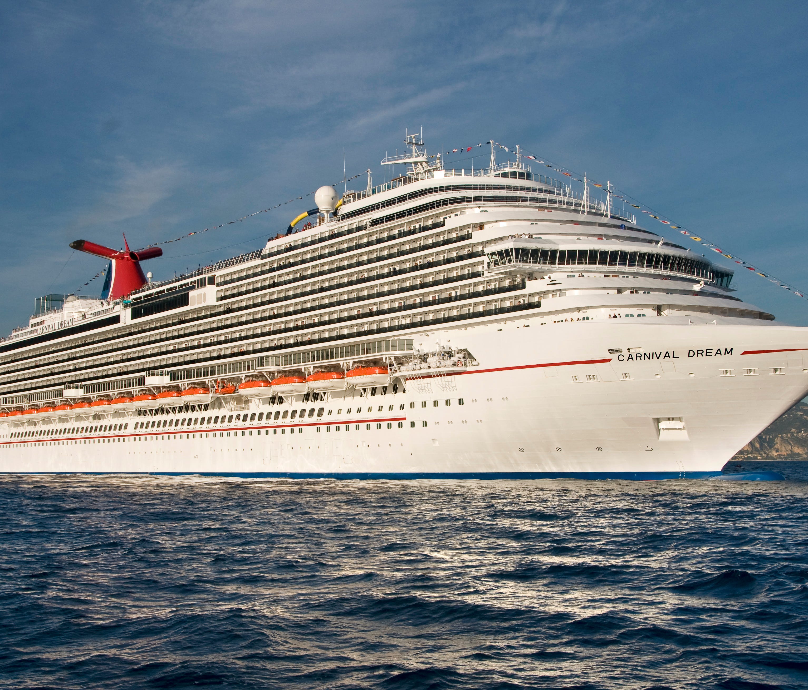 The 130,000-ton Carnival Dream, Carnival Cruise LinesÕ largest ship, is positioned off the coast of Monaco in October 2009. FOR EDITORIAL USE ONLY (Photo by Andy Newman/Carnival Cruise Lines/HO)  