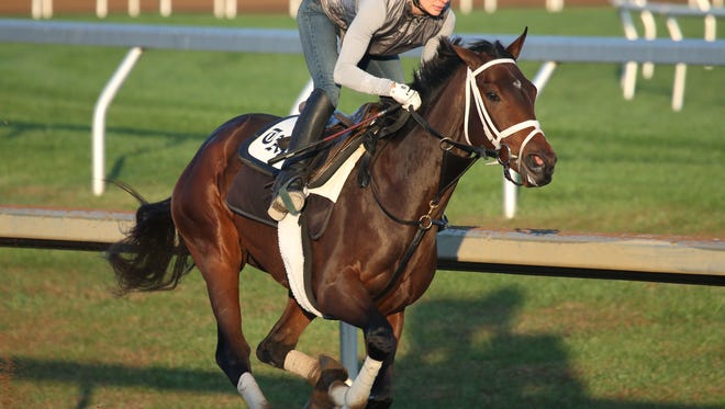 Rachel's Valentina works at Keeneland ahead of Saturday's $2 million Breeders' Cup Juvenile Fillies.