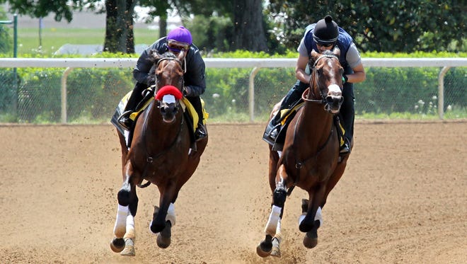 Nyquist, outside of Ralis, completed his final pre-Kentucky Derby workout Friday at Keeneland.