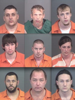 Top row, from left: Christopher Stipanuk, Jeffrey Dowling and Travis Cottrill. Middle row: Shawn Stone, Daniel Odle, and Rachel Diedrich. Bottom row: Robert Holdcraft, Keith Tournier and Brett Randall