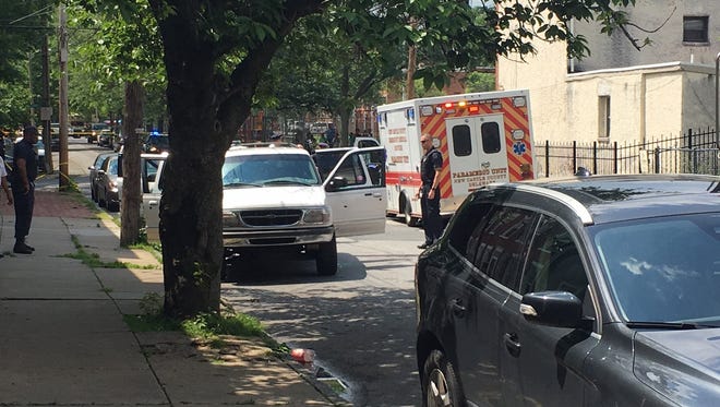 Police close off the 700 block of Sixth St. in Wilmington after 6-year-old Jashown Banner was shot in the head while sitting in the back seat of his mother's vehicle in 2017.
