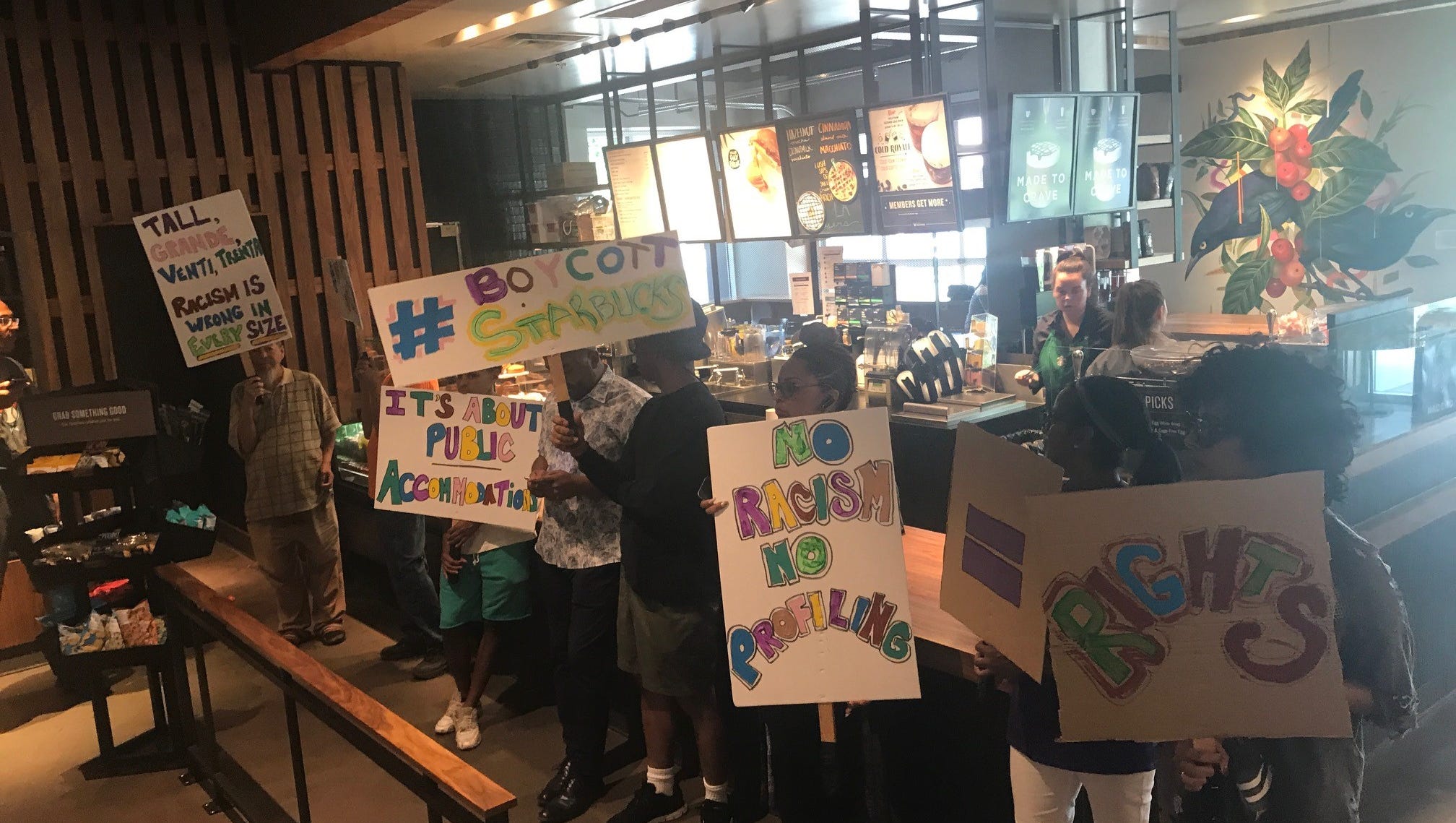 Protesters At Phoenix Starbucks Locations Call Company Racist