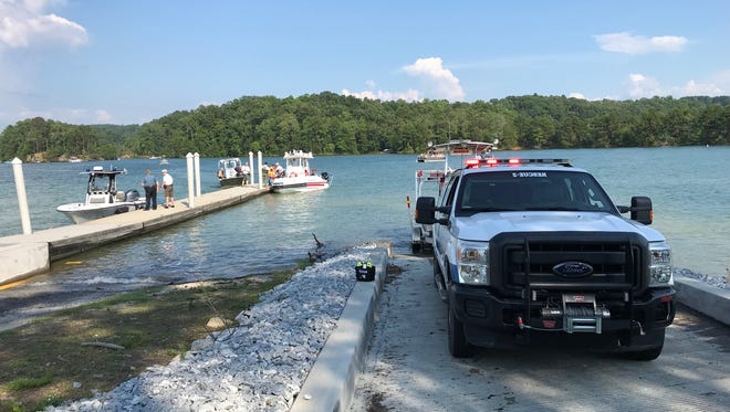 The scene of an apparent drowning at Lake Keowee, Wednesday, July 4, 2018.