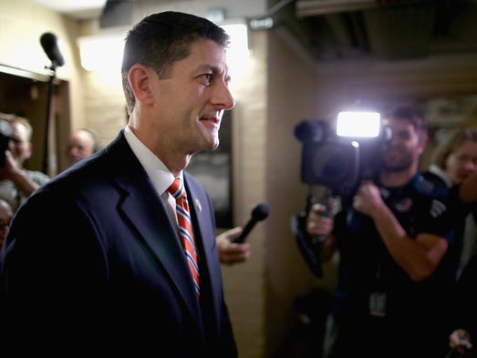 Ryan heads for the House Republican caucus meeting